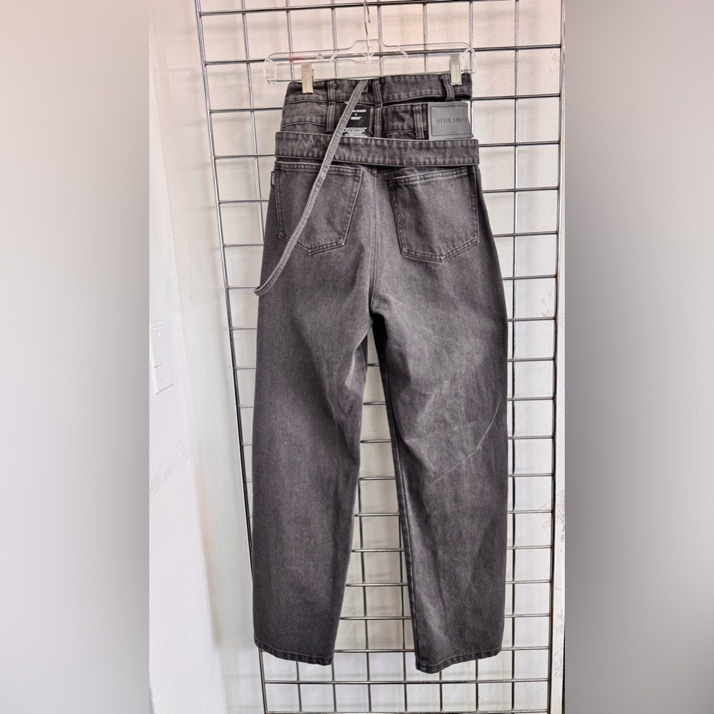 OTTOLINGER x ISKO Black Denim Wrap Waist Belted Jeans Womens XS - Picture 5 of 12